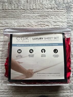 Queen Luxury Sheet Set - Red